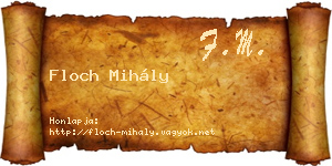 Floch Mihály névjegykártya